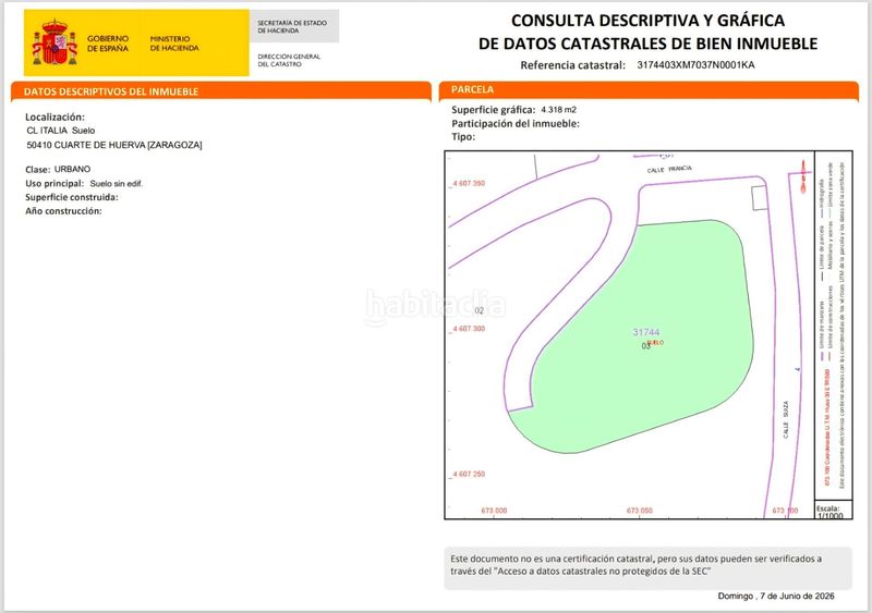 Foto cb2fa393-102e-49f6-9d2b-051a4cc00103. Terreno residencial solar en venta en Cuarte de Huerva