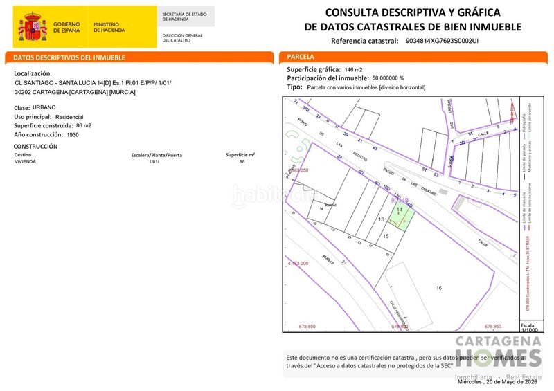 Foto dce9a4c6-9ad5-4dda-868f-fb0158e3e16b. Edifici a santiago 14 a Santa Lucía Cartagena