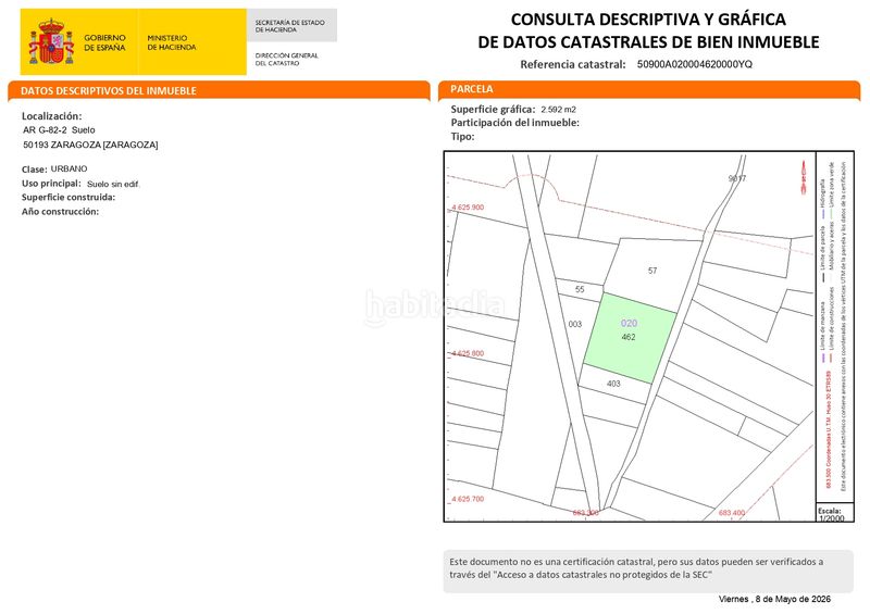 Foto a2f75059-7c9a-45c3-a2cd-cff18d5c8ffd. Terreny residencial a Peñaflor Zaragoza