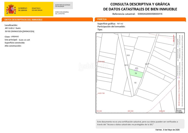 Foto dbf62ba1-dafe-4929-b50e-031468aee608. Terreny residencial a Peñaflor Zaragoza