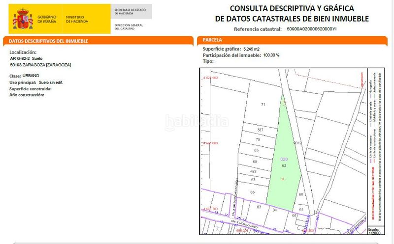 Foto eb2a698a-5740-4ecc-b7a7-a1141d3b9b51. Terreny residencial a Peñaflor Zaragoza