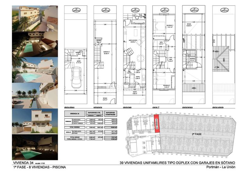 Foto 10210115-0c02-4070-a8a0-fd053dfb3808. Casa adossada amb aparcament piscina a Portmán Unión (La)