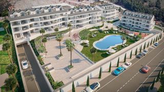 Rez-de-chaussée à Santangelo. Complejo residencial de obra nueva con vistas al mar en benalmad