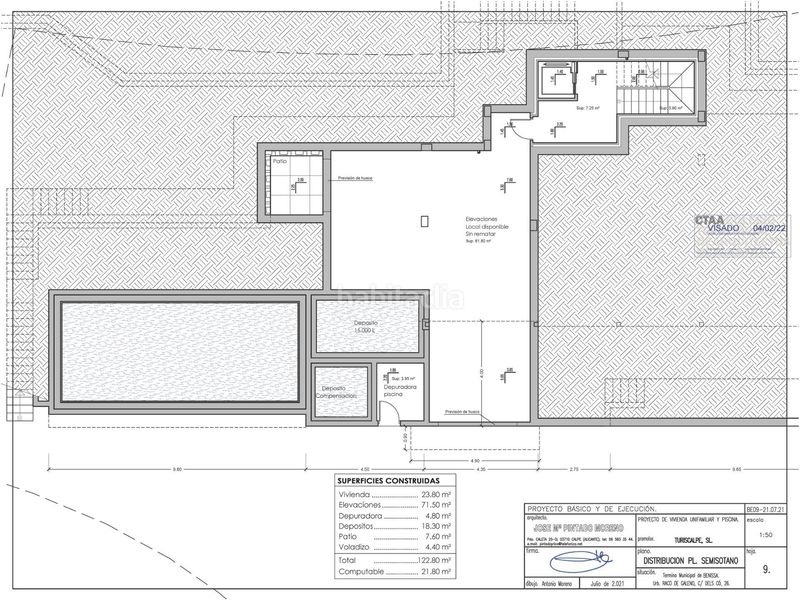 Foto 728c7774-14fa-4bea-af1b-cec76cf5475a. Xalet amb aparcament piscina a La Fustera Benissa