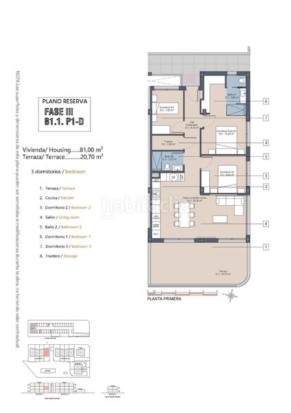 Foto 558d67ba-2bca-4f35-bec3-97f9e5ddc221. Appartement avec parking piscine dans Las Lomas de Rame-Bahía Bella Alcázares (Los)