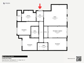 Appartement à Calle acera fuente de la salud 2. Piso vpo de 4 dormitorios (actualmente 3) con cochera incluida