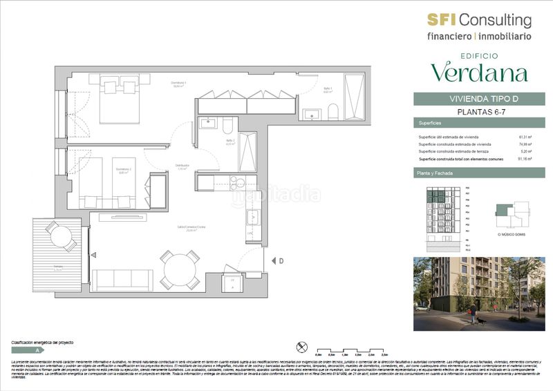 Piso 86m2 en carrer del músic gomis 26 en Safranar Valencia - Imagen 20