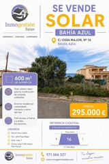 Terreny residencial  Carrer de l'ossa major. Solar urbano en bahía azul