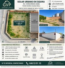 Terreno residencial  Benavente. Solar urbano en esquina  pedro muñoz
