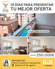 Flat in Segur Platja. Piso de 3 habitaciones con piscina y garaje en segur de calafell