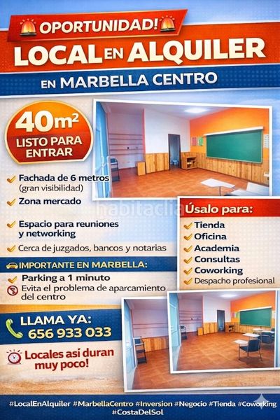 Foto 5fea31a5-b3b3-4eda-925c-8688d8a2eb3f. Alquiler local comercial centro a precio imbatible, fácil parking en Marbella