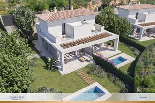 Casa aparellada a Porto Cristo. Cala romántica casas adosadas con piscina cerca de la playa.inmu