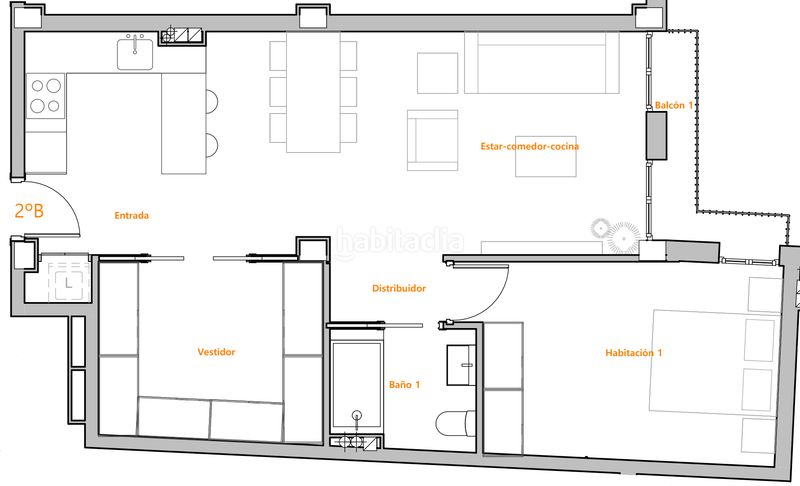 Piso 68m2 en plaça de maria beneyto 10 piso 2b en El Botànic Valencia - Imagen 6