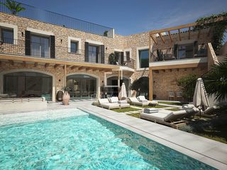 Chalet en Ses Salines Poble. Casa  villa de obra nueva de 4 dormitorios en venta en ses salin