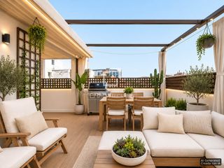 Àtic a La Nova Esquerra de l´Eixample. Ático excelentes de 1 dormitorio con 24m terraza en venta en eix