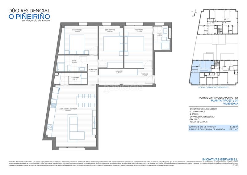 Foto 0f7bd4e1-83b1-4044-addb-adc719b00383. Appartement 78m<sup>2</sup> dans rúa francisco porto rey 6 dans Vilagarcía Vilagarcía de Arousa