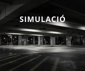 Autoparkplatz in Nord. Plaça d'aparcament en zona caputxins de vic