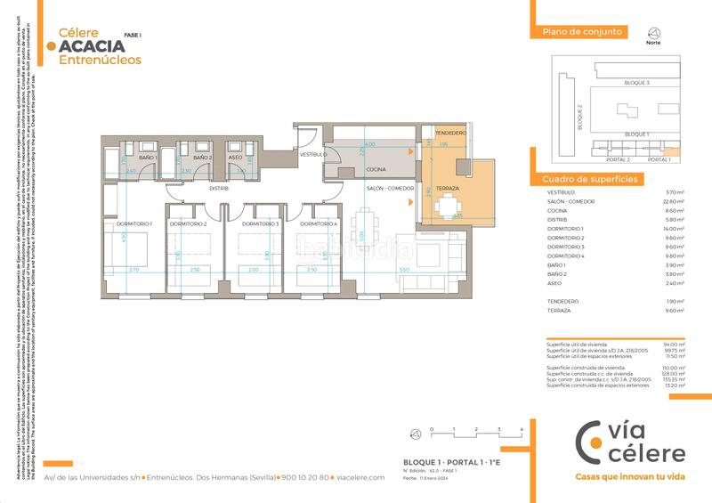 Foto b83fcb76-0459-4b74-8003-2994581448d8. Appartement 94m<sup>2</sup> dans Entrenúcleos Dos Hermanas