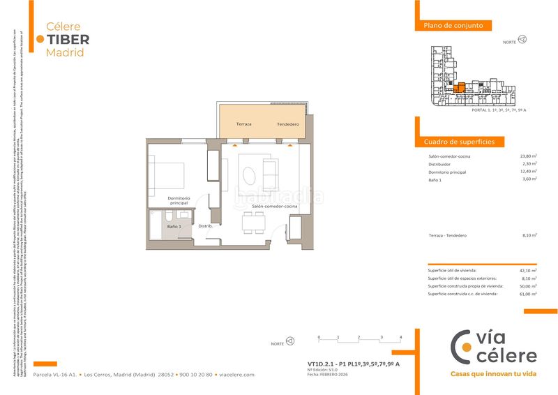 Foto 017b1500-2e6e-489d-bbe1-0dfda86aca27. Pis 61m<sup>2</sup> amb calefacció aparcament piscina a Los Cerros Madrid