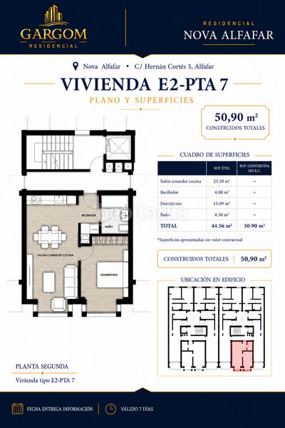 Foto 3c775037-3312-4e50-86fd-80a7a30cf1a3. Piso 51m<sup>2</sup> en calle hernán cortés 5 nova en Alfafar