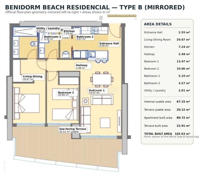 Foto 2253c124-9542-4c26-85d4-4f08c2d3c5dc. Apartament amb aparcament piscina a Playa Poniente Benidorm
