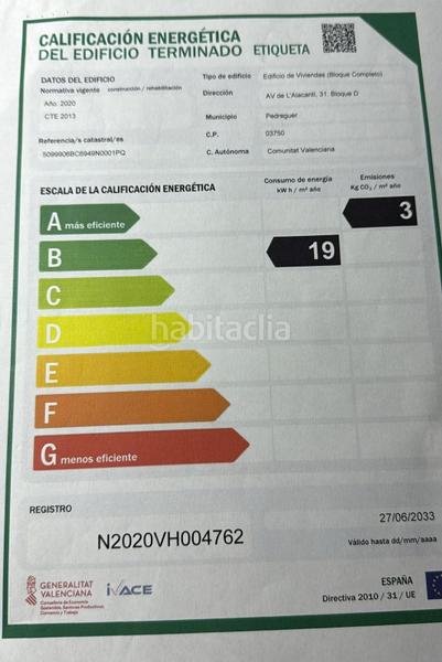 Foto 295b8ed2-8ed8-4b9e-bd5e-36791fd9ec37. Apartament amb calefacció aparcament a Pedreguer