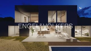Haus in Orba. Concepto moderno de iluminación en gran parcela en orba