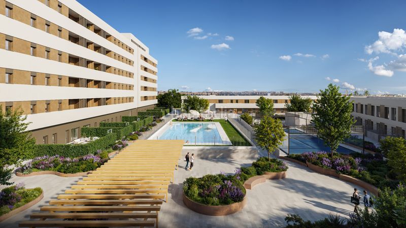 Foto b98404e8-7474-4182-8954-bffadb59e4ca. Pis 92m<sup>2</sup> amb calefacció piscina a Palmete Sevilla