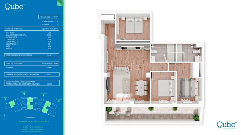 Foto 04379279-026e-4893-9cc8-1a68be38840c. Rent flat 102m<sup>2</sup> in calle ganaderos 22 in Las Vegas-El Pozanco-Adelfillas Colmenar Viejo
