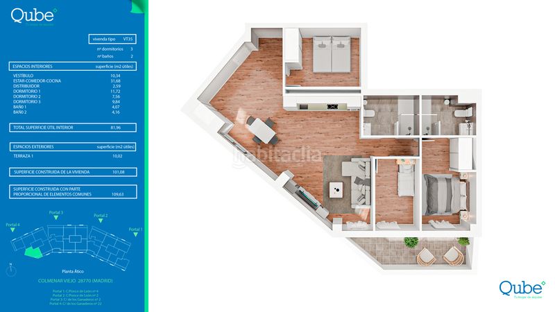 Foto daf7e560-3645-4c18-8256-9f4022593303. Rent flat 108m<sup>2</sup> in calle ganaderos 22 in Las Vegas-El Pozanco-Adelfillas Colmenar Viejo