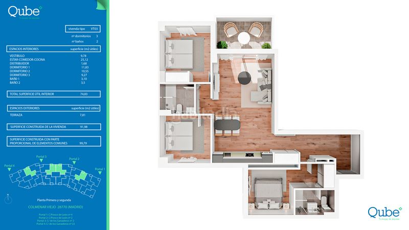 Foto e95b16c4-3059-46f8-9e84-ba40b2e1dc96. Rent flat 108m<sup>2</sup> in calle ganaderos 22 in Las Vegas-El Pozanco-Adelfillas Colmenar Viejo