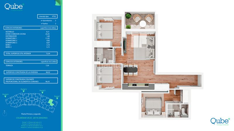 Foto 6c4e0c39-7fc1-4b47-9a70-52f08163b6bb. Rent flat 110m<sup>2</sup> in calle ganaderos 22 in Las Vegas-El Pozanco-Adelfillas Colmenar Viejo