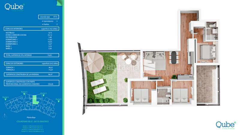 Foto be2c4b95-f32c-4ad4-9d0a-8138f8803cc0. Rent flat 102m<sup>2</sup> in calle ganaderos 22 in Las Vegas-El Pozanco-Adelfillas Colmenar Viejo