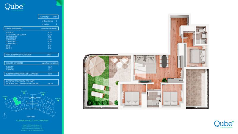 Foto fc9ca3d3-18fb-4c66-b74d-7a663fcd6658. Rent flat 106m<sup>2</sup> in calle ganaderos 22 in Las Vegas-El Pozanco-Adelfillas Colmenar Viejo