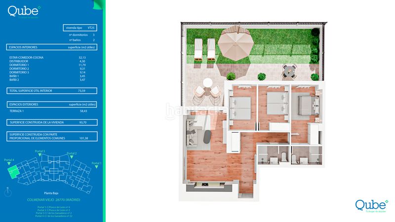 Foto 71f70100-04e2-4991-9fa6-1bf0ed395816. Rent flat 101m<sup>2</sup> in calle ganaderos 22 in Las Vegas-El Pozanco-Adelfillas Colmenar Viejo