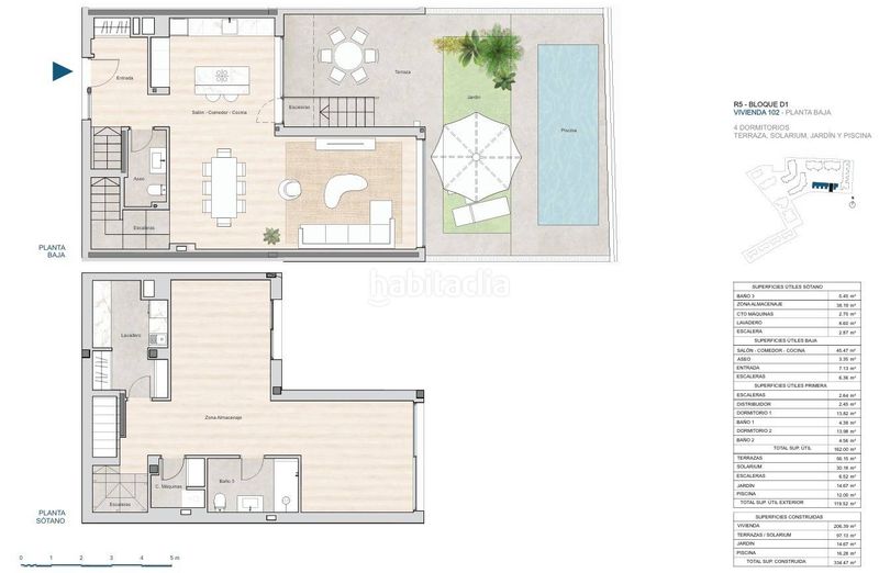 Foto e6c2cfa9-7095-40b7-ab3e-95182c5fa24a. Casa adossada amb aparcament piscina a El Zabal-Santa Margarita Línea de la Concepción (La)