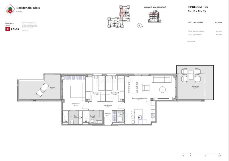 Foto a1090687-5dc2-479c-938f-609a579d3d5e. Penthouse 102m<sup>2</sup> with pool in Domeny Girona