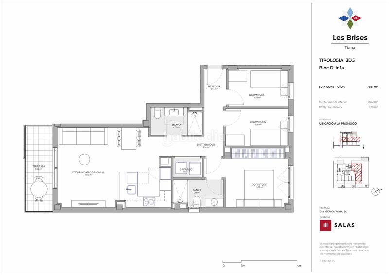 Foto 3a23a279-1297-4da6-850a-2d165d5a5938. Pis 79m<sup>2</sup> a carrer neus català 11 a Tiana