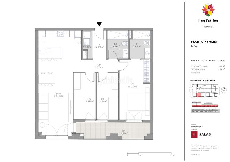 Foto 0a062874-a923-40bd-b7e1-cd328960d87c. Flat 105m<sup>2</sup> in carretera de prats de lluçanès 122 in Creu Alta Sabadell