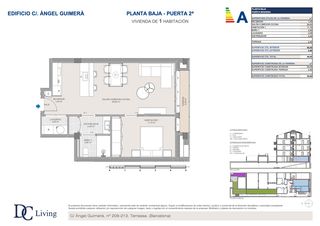 Pis en Carrer d'�ngel guimer� 209. Planta baja de 54,20m2 + balc�n 2,40m2. Obra nova