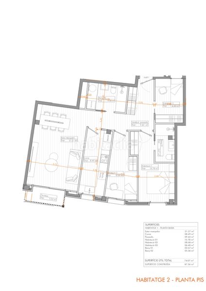 Foto 4e75ba80-dbb8-4570-b155-3b1bd8a06ed8. Appartement 86m<sup>2</sup> dans carrer vicenç bou 4 dans Eixample-Horta Capallera Figueres