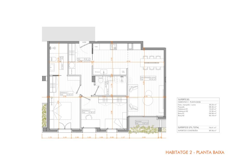 Foto 65566c7f-b67d-43ef-98a7-304bcc6ba8b5. Appartement 86m<sup>2</sup> dans carrer vicenç bou 4 dans Eixample-Horta Capallera Figueres