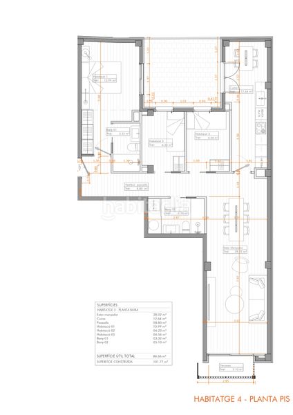Foto a9dcfbfc-37bb-49af-a8a1-ca75ac68e4f8. Appartement 86m<sup>2</sup> dans carrer vicenç bou 4 dans Eixample-Horta Capallera Figueres