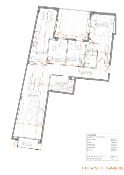 Foto c5b853ff-6a7e-41cb-b658-a0c8c7feb52a. Appartement 86m<sup>2</sup> dans carrer vicenç bou 4 dans Eixample-Horta Capallera Figueres