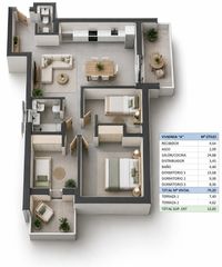Etagenwohnung en Calle eslovenia 4. 74 viviendas de vpo cortijo blanco 3 dormitorios. Neubau
