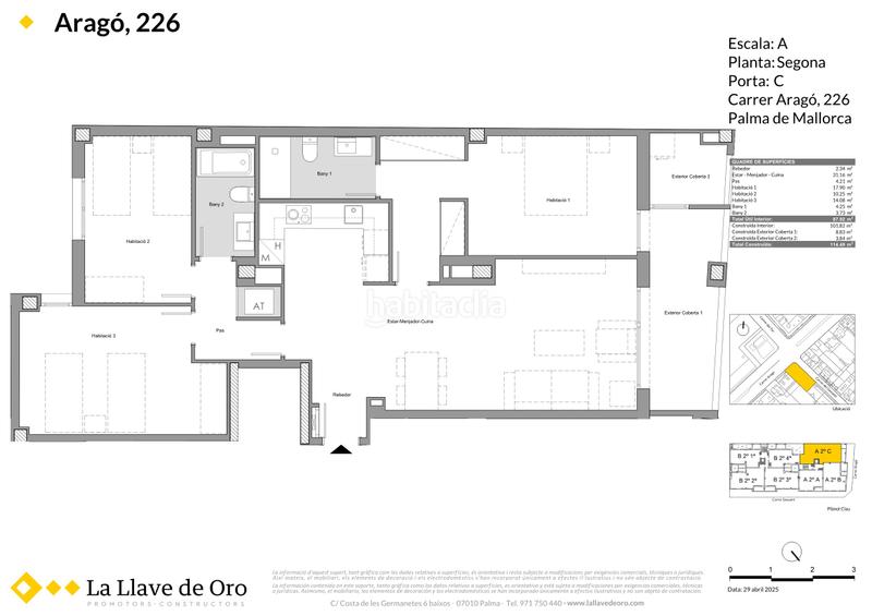 Foto 6c0744b9-6fc9-4d6b-a7a0-94ba8d00037c. Appartamento 114m<sup>2</sup> in carrer aragó 226 in Es Rafal Vell Palma de Mallorca