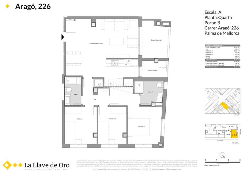 Foto 214524e8-1993-4123-a612-de7c103572b6. Piso 98m<sup>2</sup> en carrer aragó 226 en Es Rafal Vell Palma de Mallorca