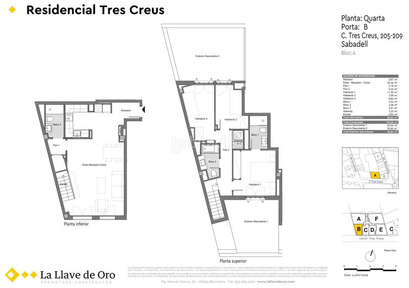 Foto afd0a735-3d66-47b1-a335-f570decd3d6b. Appartement 110m<sup>2</sup> dans carrer de les tres creus 207 dans Covadonga Sabadell