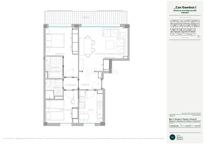 Foto f19d21d5-ec2c-4b99-a718-db7415663345. Location appartement 74m<sup>2</sup> dans ronda de jean monnet 230 dans Sabadell