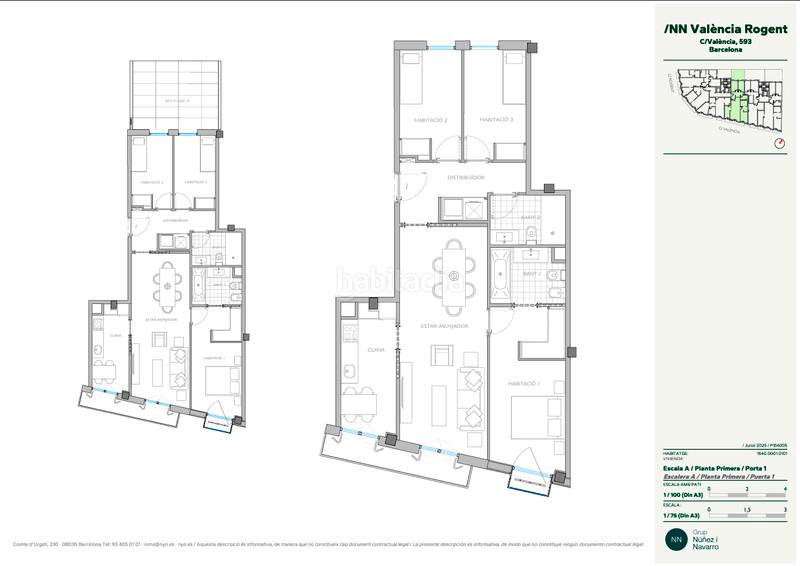 Foto 11173ea3-8110-4d74-8c51-73746d8a4204. Alquiler piso 92m<sup>2</sup> en carrer de valència 595 en El Camp de l´Arpa del Clot Barcelona
